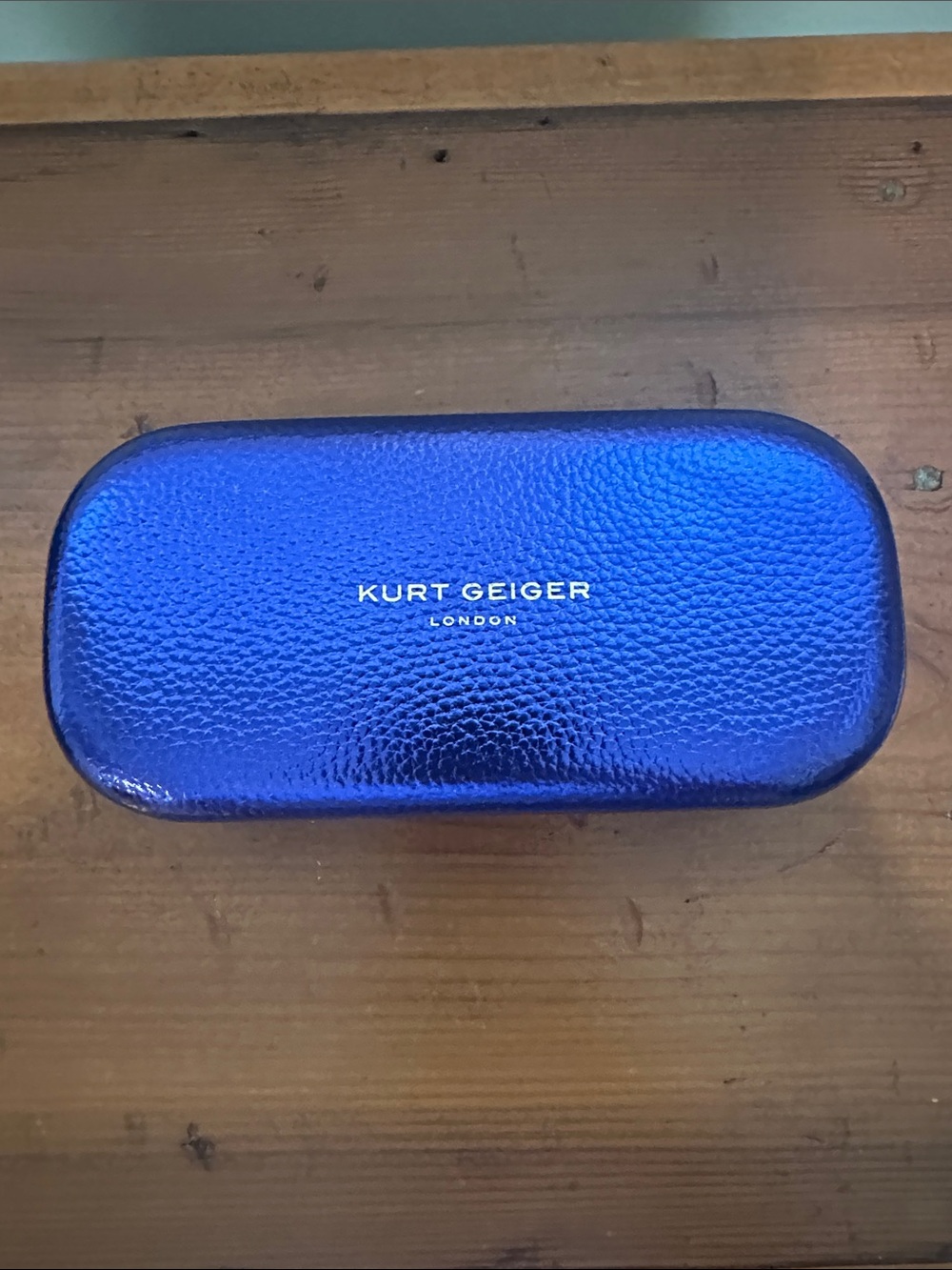 Kurt Geiger Shiny Blue Sunglasses Case